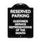 Signmission Reserved Parking Customer Service Representative of Month Aluminum Sign, 24" x 18", BW-1824-23136 A-DES-BW-1824-23136 - alternate 1